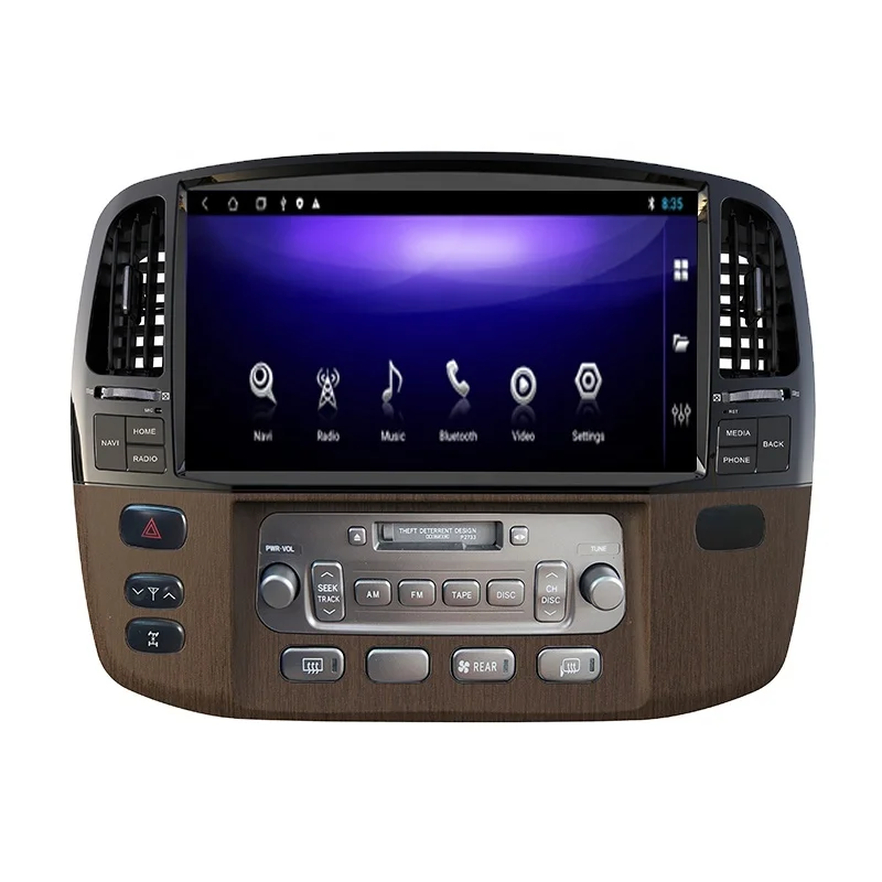 RoadNavi QLED Android Screen For LAND CRUISER LC100 LEXUS LX470 2003-2017  Car Multimedia Gps Car Radio Player Carplay 4G 360