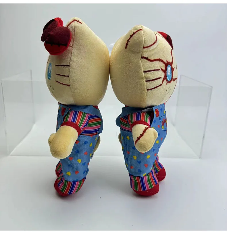 24cm Halloween Hello Kt Plush Toys Stuffed Horrible Skeleton Creative Custom Figure Plushie Peluches Halloween Toys Gift