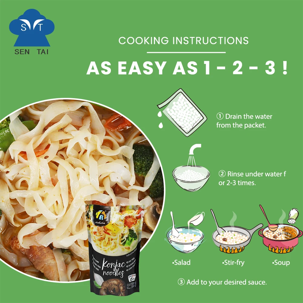 Wholesale All-Natural Kosher Halal Shirataki Noodl Precooked Halal Konjac Noodle