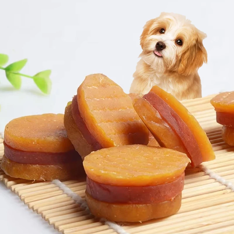 factory new dog snacks private brand dog treats chicken salmon pumpkin mix mini burger for dogs feed