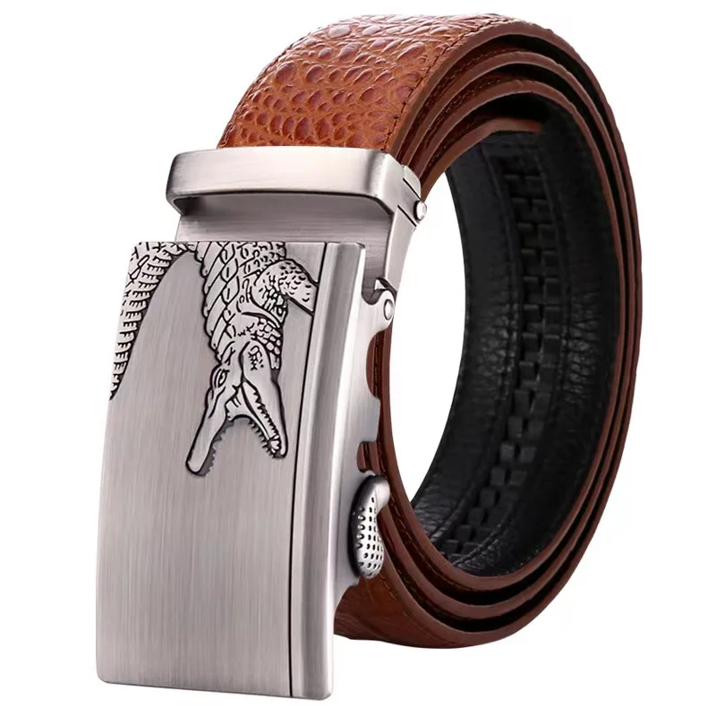 high quality factory new production designer hot selling crocodile leather belt genuine