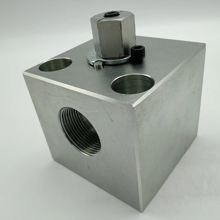 Excavator breaker pipe line two way three way ball valve high pressure valve with zinc plating