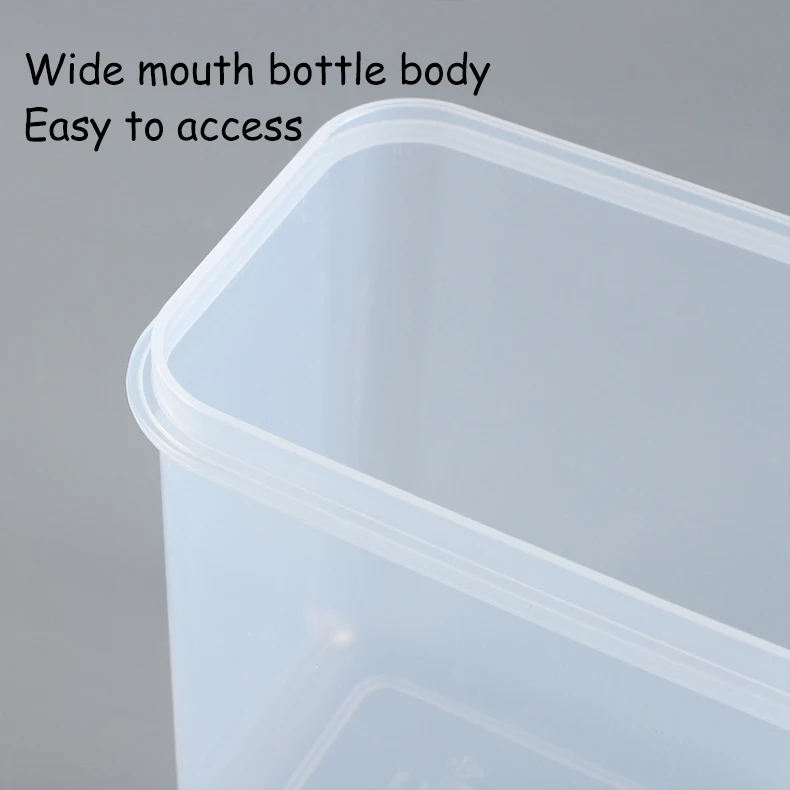 Popular Kitchen Miscellaneous Grain Sealed Can Storage Miscellaneous Grain Can Tea Noodle Clasp Plastic Transparent Storage Tank