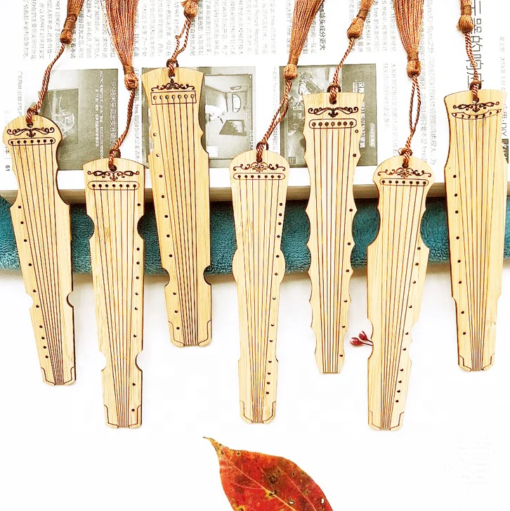 High-Grade Solid Chinese Bamboo Wood Bookmark With Tassels Bamboo Bookmarks With Gift Box for Women Men and Family