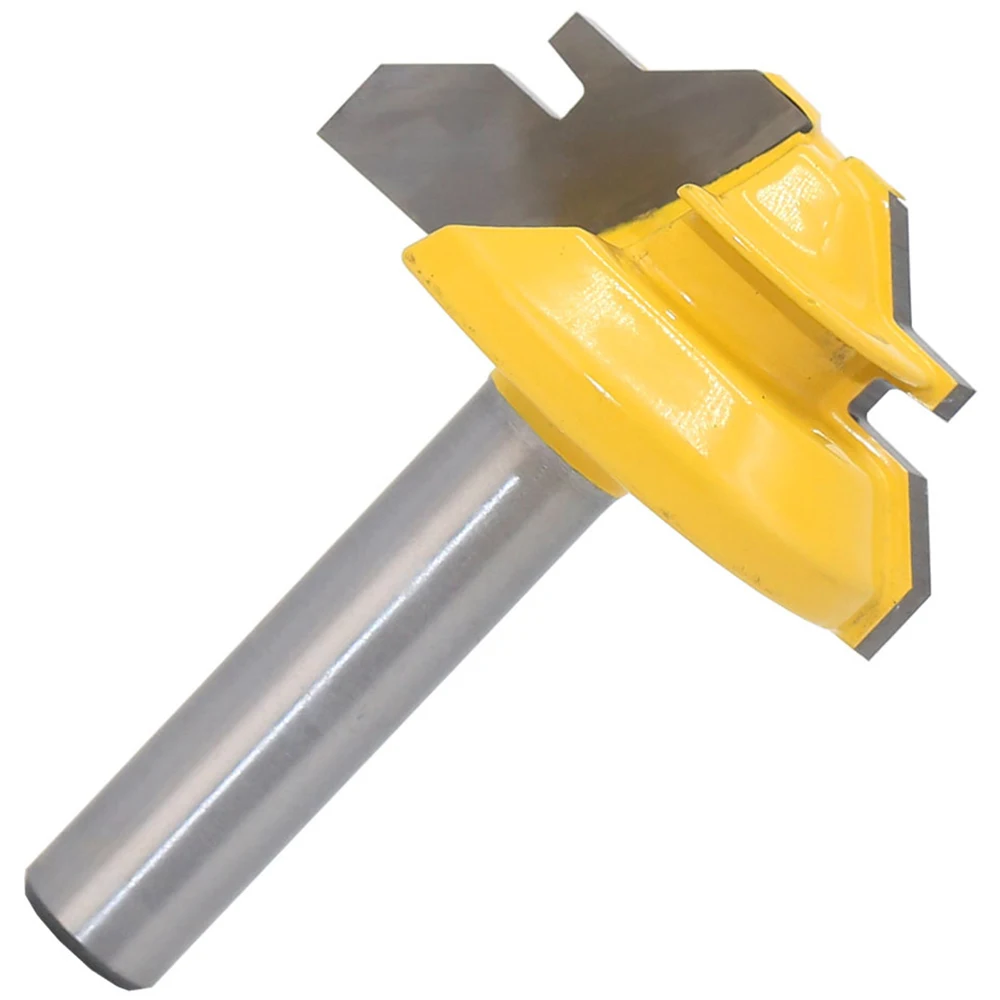 45Degree 1/2in Stock Router Bit Lock Miter Woodwork Cutter Tool 8mm Shank