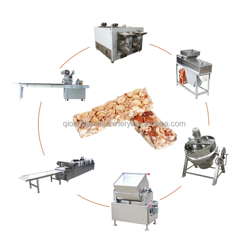 Full automatic peanut nougat production line/sesame candy bar making machine Halva Nougat Making Machine Halawa Production Line