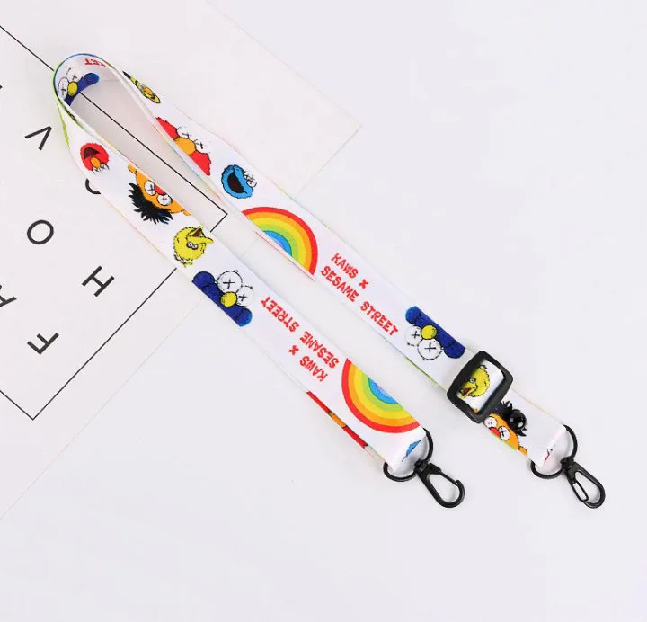Custom Logo Digital 6 Color Printing Polyester Airbus Neck Lanyards For Mobile Phone