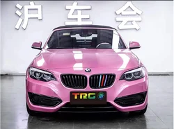 High quality wholesale 1.52*18m auto color gloss body protection sticker Vinyl super bright pink paint protective film