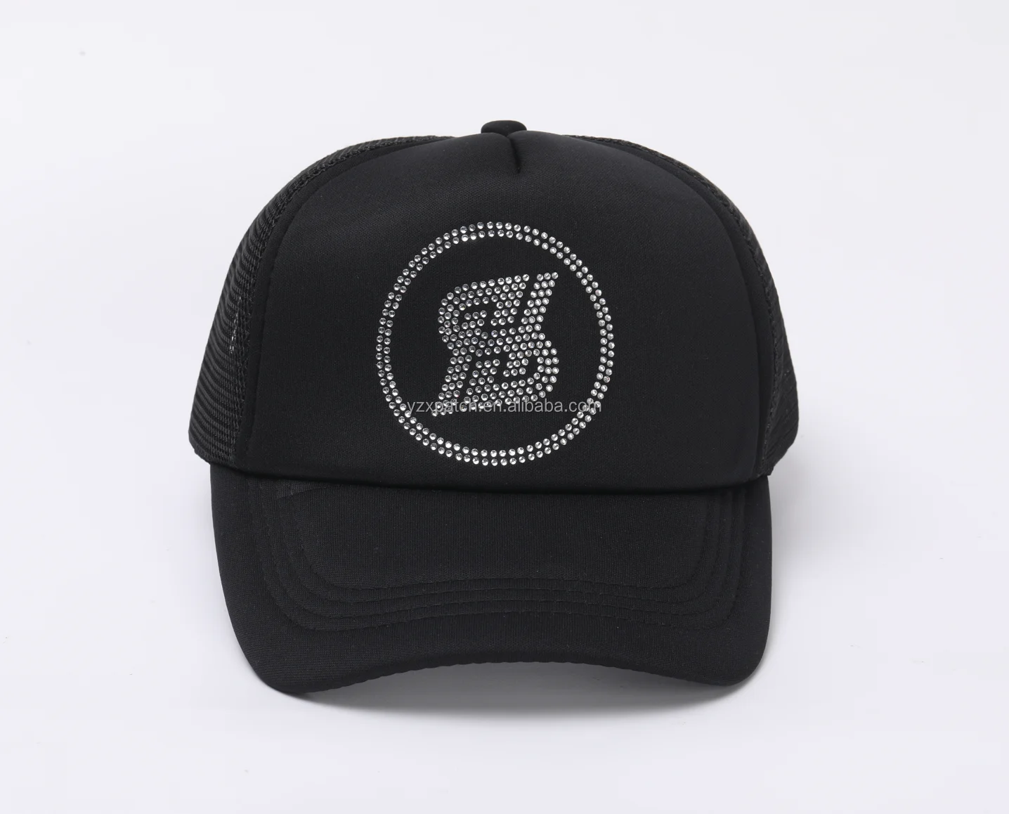 High quality custom sports mesh rhinestone trucker HAT