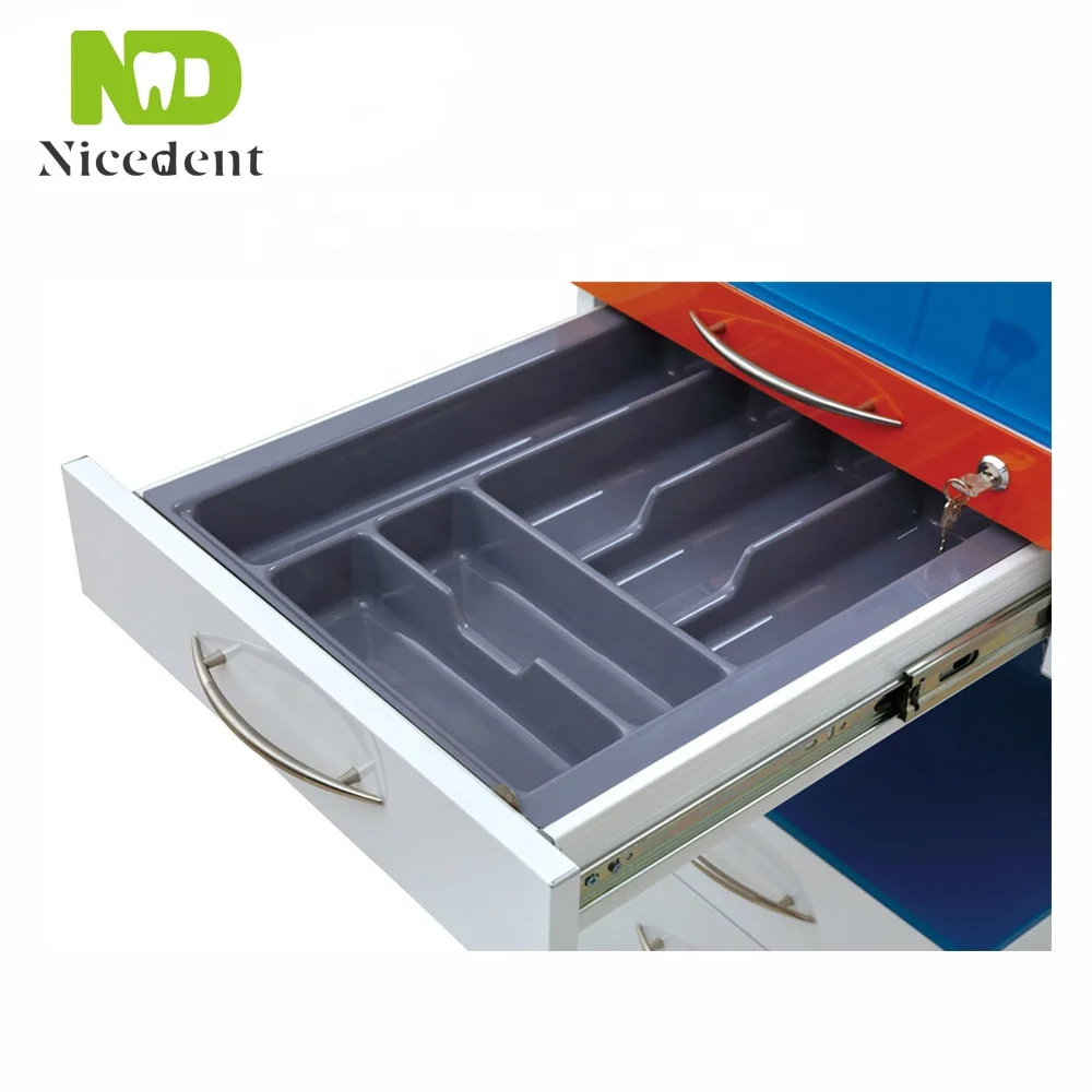 Dental Furniture Colorful  Movable Convenient Stainless Steel Dental Clinic Cabinet price
