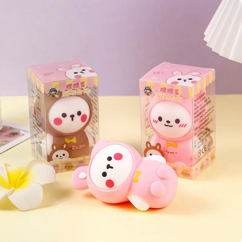 Dressed Bunny Pinch Unique TPR Soft Release Anti-stress Rabbit Wholesale Custom Rabbit Stretchy Stress Toy