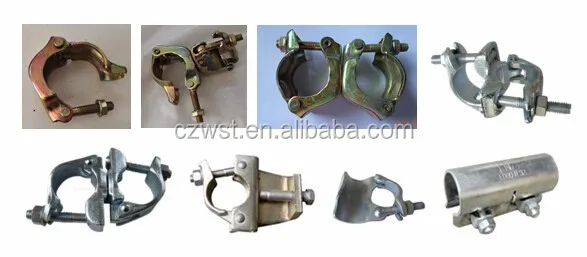 forged swivel tube and band plate single types couplers double scaffolding brc gravlock girder board retaining clamp coupler