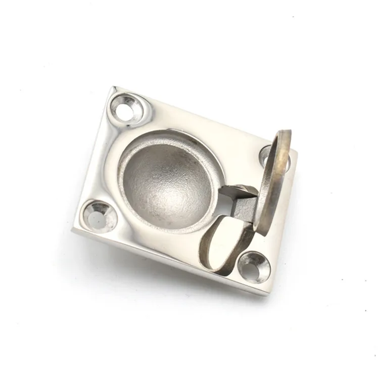 Mirror polish stainless lift ring flush lift ring square flush lift ring for marine hardware