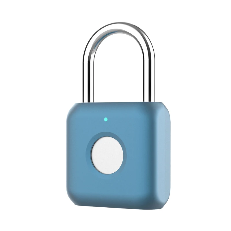 Mini Smart Finger Print Pad Locks Usb Rechargeable Smart Keyless Fingerprint Padlock