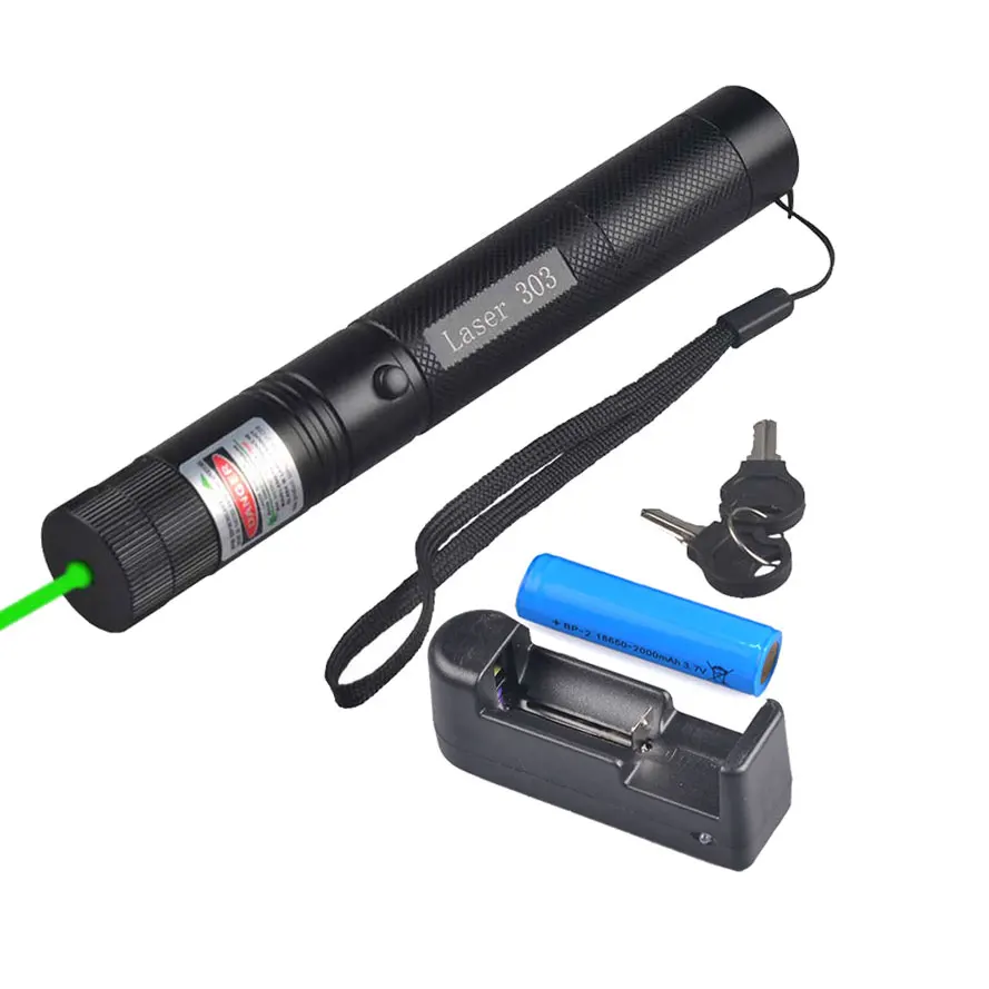 Rechargeable Laser Line Combinations Combo 50mw 532Nm Green Laser Pointer With 303 Star Cap