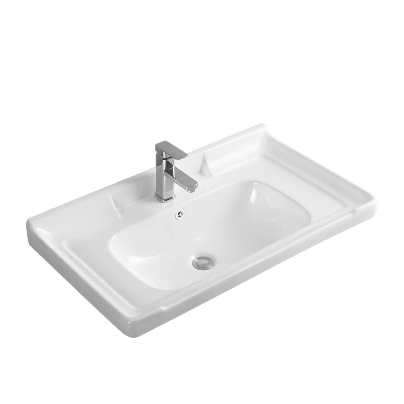 Chaozhou Factory Direct Sale Rectangle Sink Bathroom Vanities Ceramic Wash Basin Cabinet basin