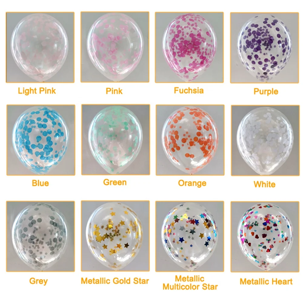 50pcs 12inch Confetti balloon Favors Decoration Party Supplies Anniversary Wedding Decoration for Wedding Event