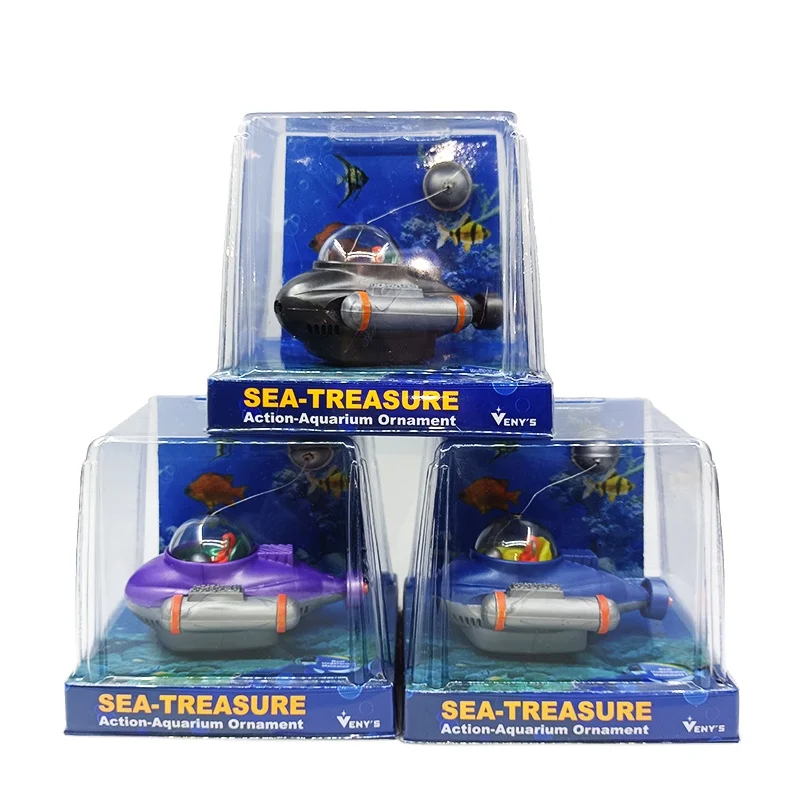 Air-operated decoration sea view decoration toy air pump oxygen decoration tricolor submarine