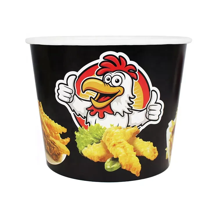 China manufacturer custom printed disposable fast food paper fried chicken boxes  popcorn chicken bucket