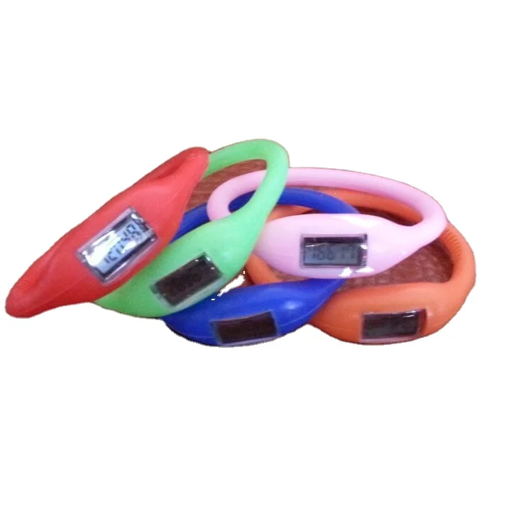 Производство качество силиконовый браслет дети шагомер часы