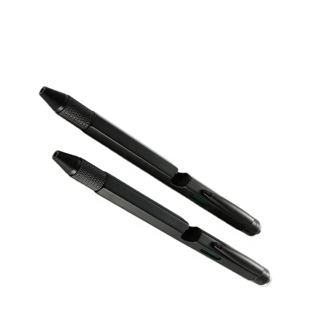 Ballpoint pen with level and screwdriver ruler stylus and scale multi-function metal tool pen