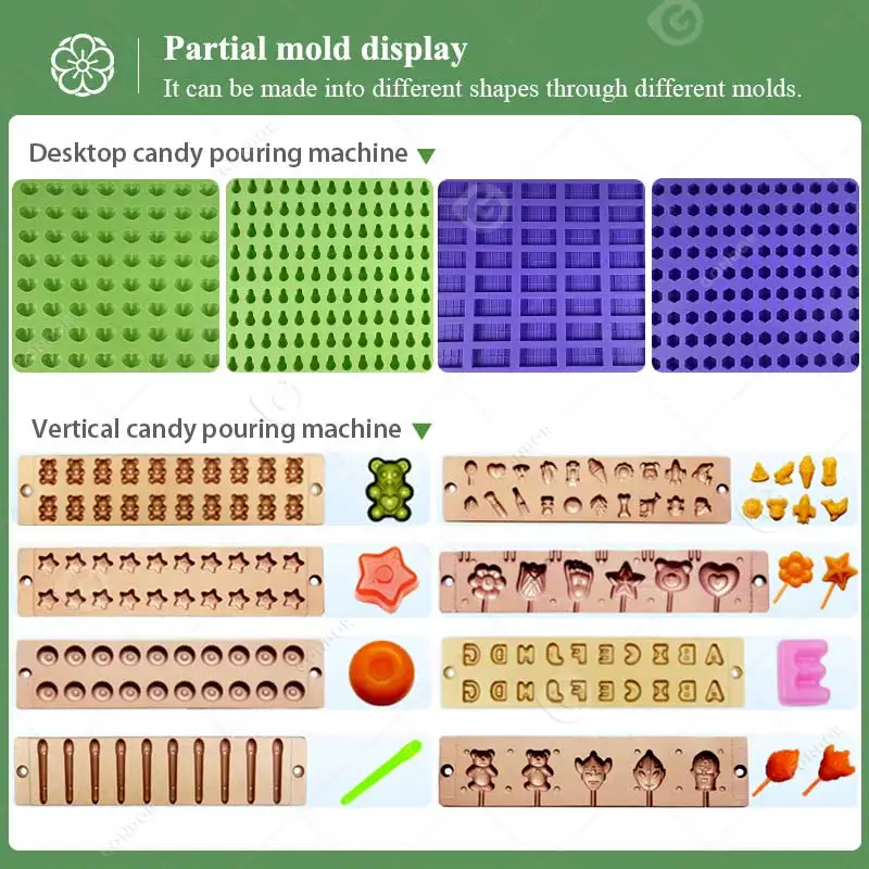 Small Hard Candy Form Candi Lolipopes Food Table Top Semi-Automatic 2 Mini Lollipop Gummy Make Machine Hand Manual Home