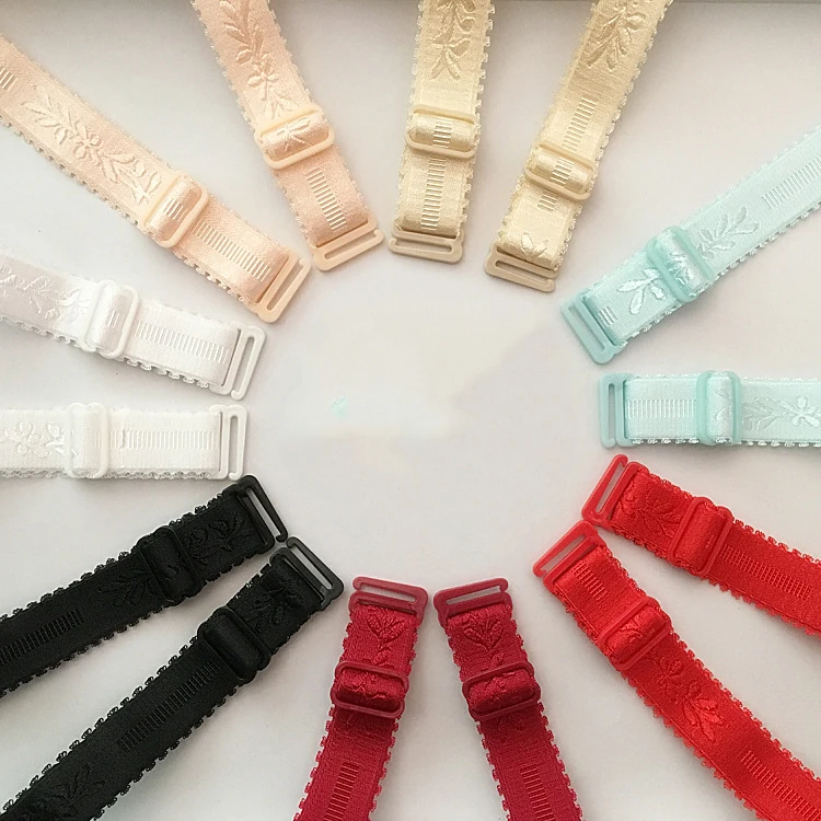 
Hot Sale Wholesale high quality bra straps fashion Jacquard bra strap elastic bra with adjustable back strap for underwear 