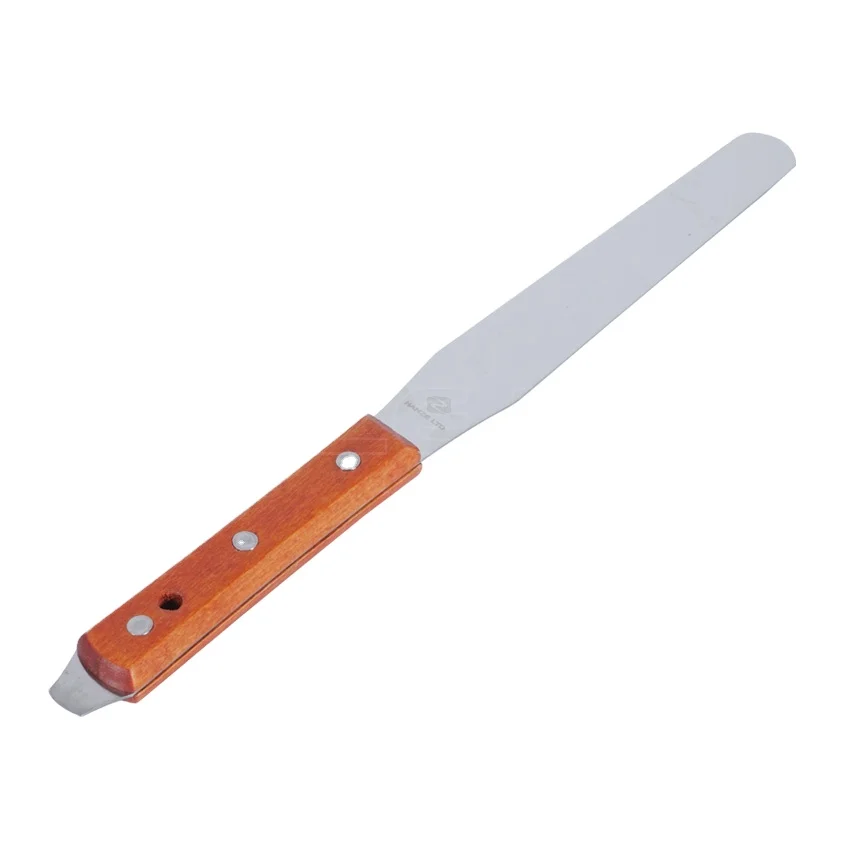 Wood Handle Flexible Ink Spatula suitable for screen printing plastisol ink for t shirt screen printing ink mixing tool