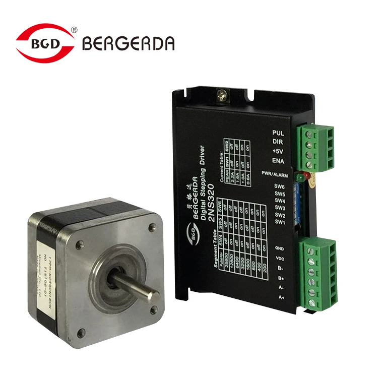 DC stepper motor with 1.8 degree and 2.2Nm hold torque, closed and open loop support