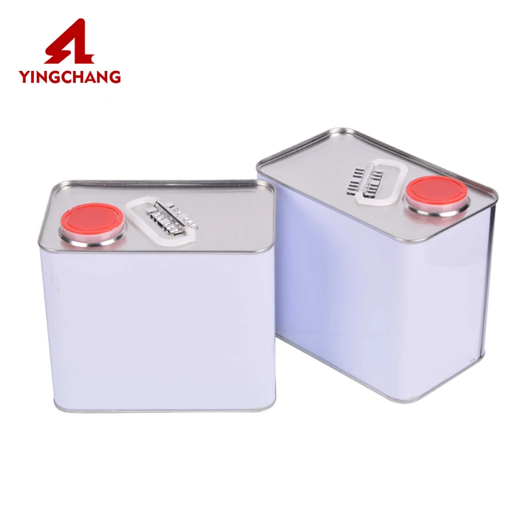2L 2 liter 2000ml metal empty tinplate square tin can