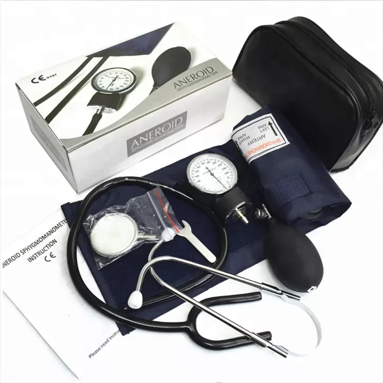 Medical Standard OEM Manual Aneroid Sphygmomanometer with Single or Dual Stethoscope