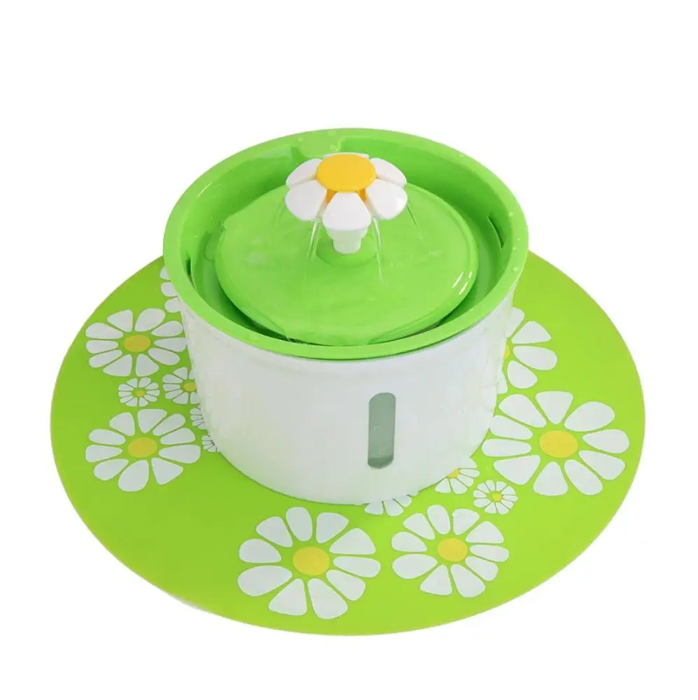 
Automatic Electric 1.6L Little Flower Cat Drinking Fountain Dispenser Pet Water Cat Fountain with Silicon Mat 
