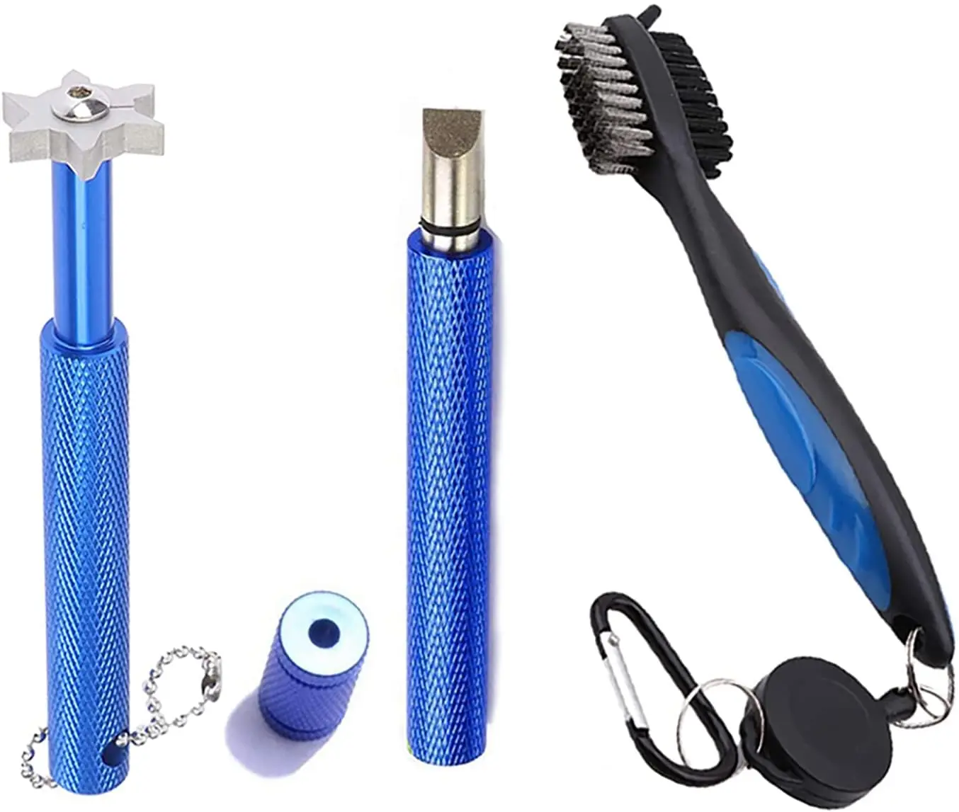 Golf club brush and Golf Divot Repair Tool combo pack