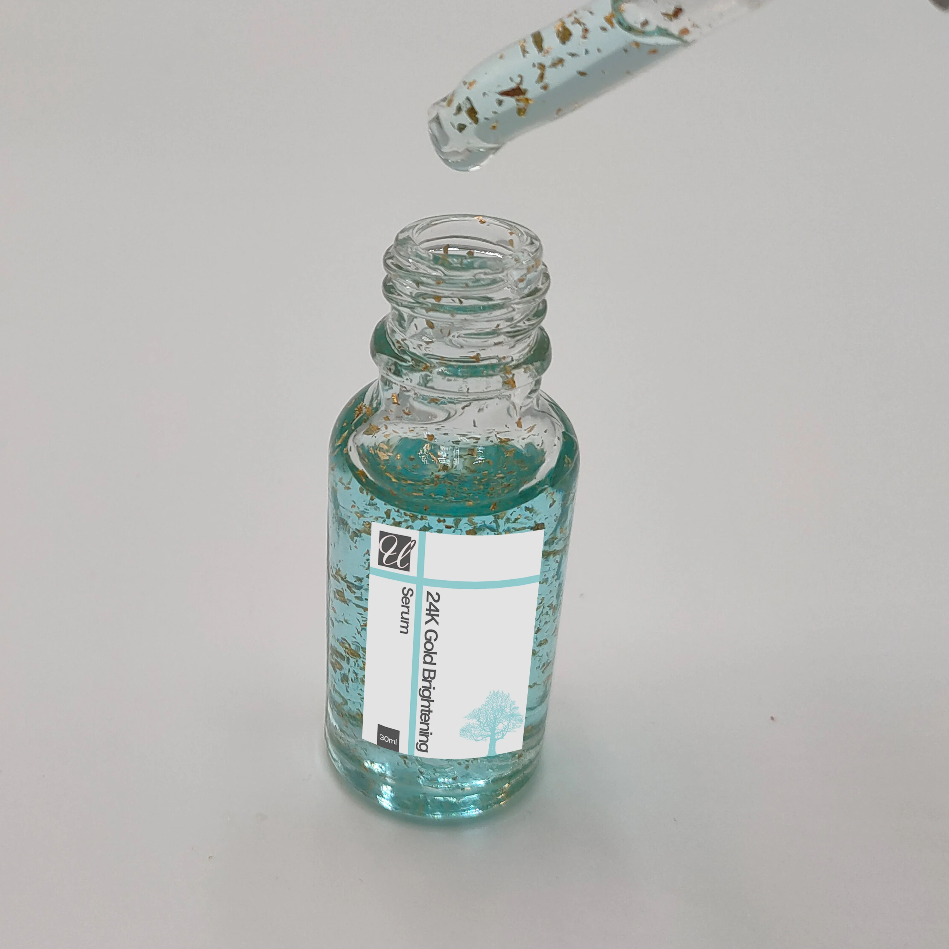 OEM/ODM  Natural 24k gold  Brightening Skin Care Face Serum Whitening Vitamin C blue copper peptide vegan face serum