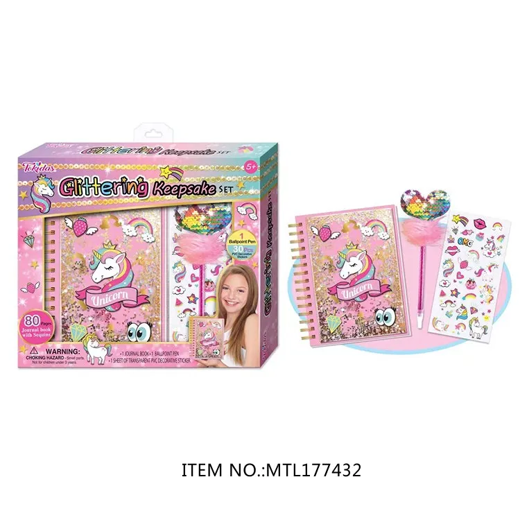 Custom Kids Gifts Toys Children Unicorn Stationery Set Stationary Gift Set Party Prizes for Girls