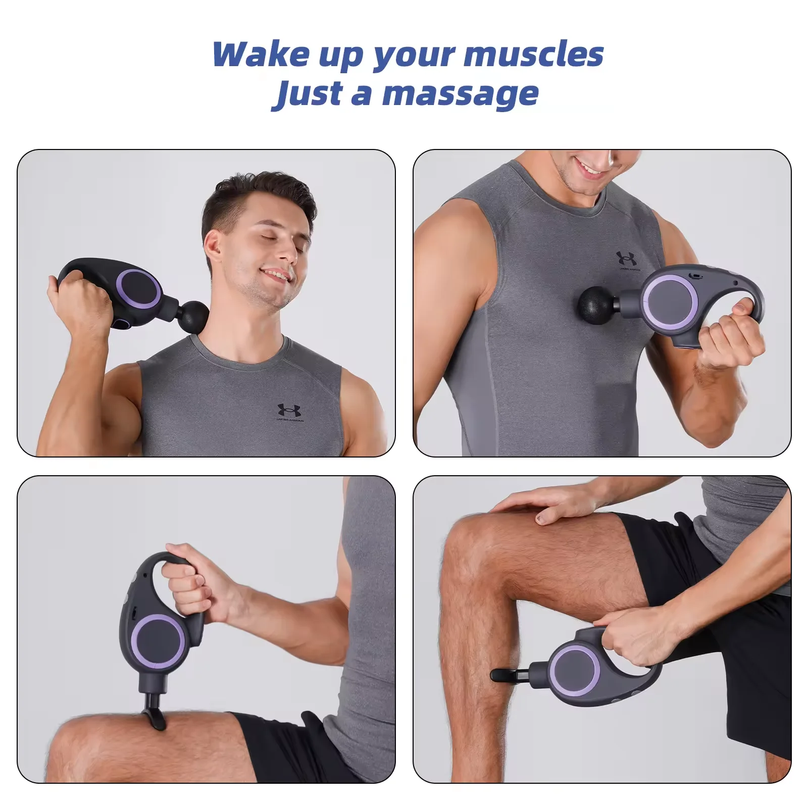 Best Sell Portable Lightweight Deep Tissue Percussion Muscle Sex Toy Super Mini Massage Gun With 7pcs Massage Head