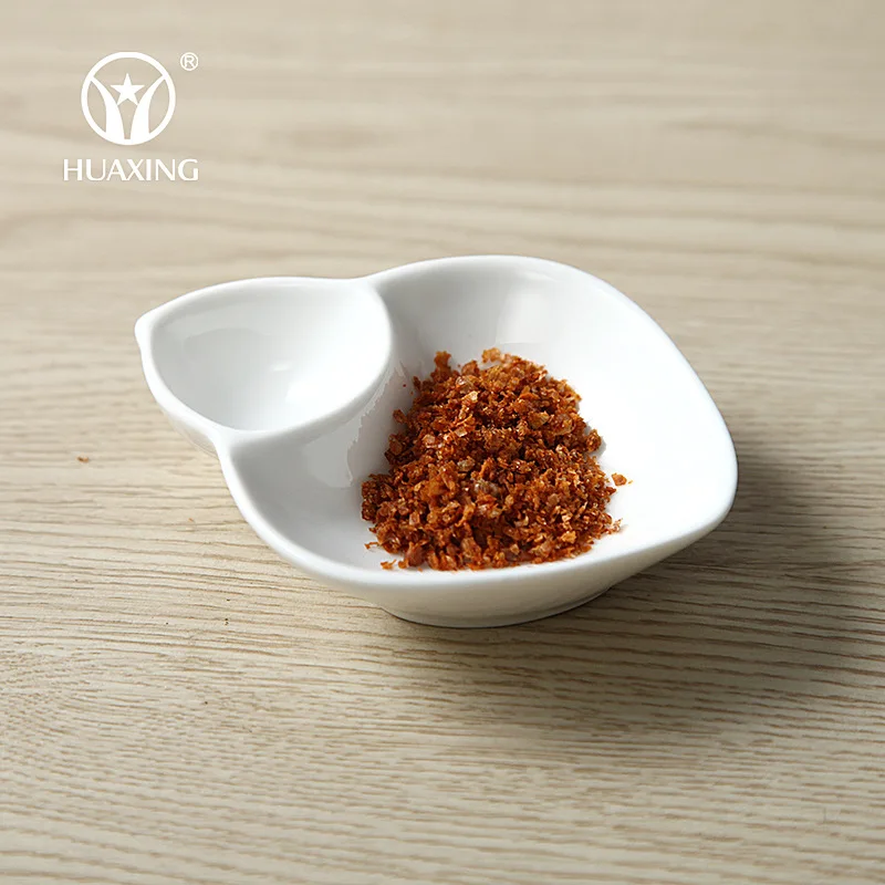 Seasoning dish ceramic pure white soy sauce dish creative Japanese household soy sauce and vinegar dish hot pot Japanese and Kor