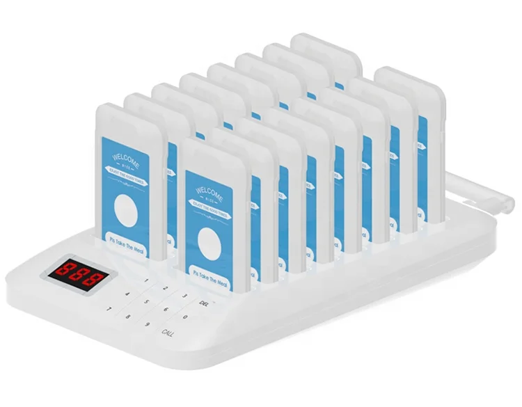 JT-916S custom good quality wireless waterproof vibrating table buzzer guest waiter calling paging system for restaurant cofe