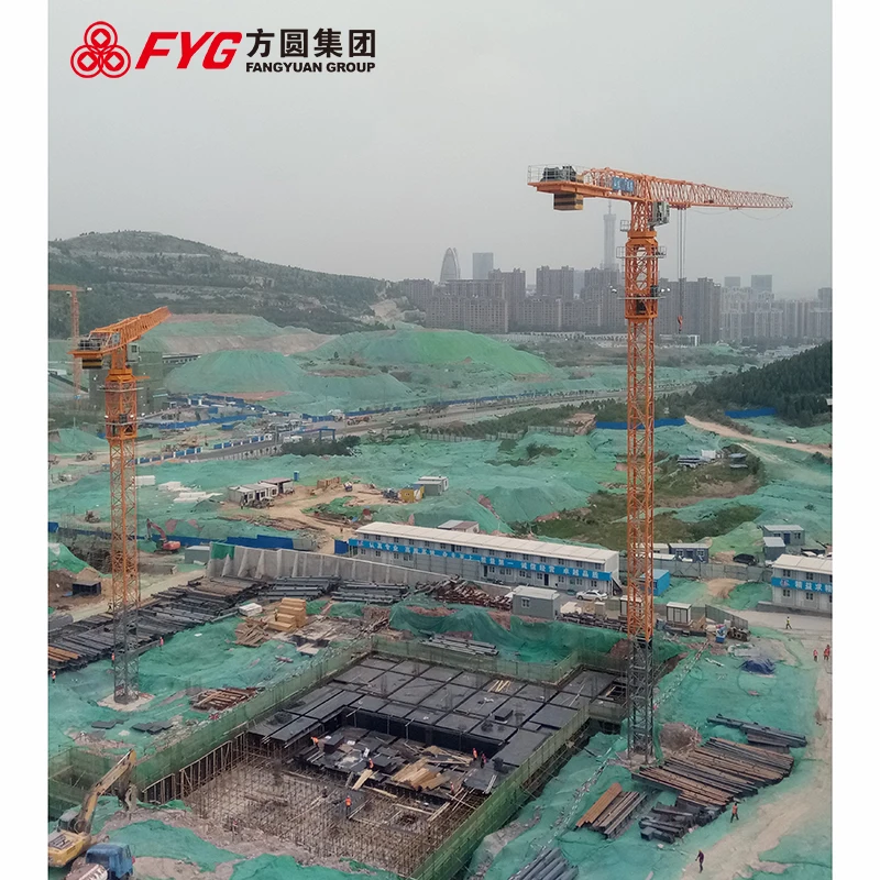 Jib 75m tower cranes for sale in uae machinery new 18ton flat-top tower cran