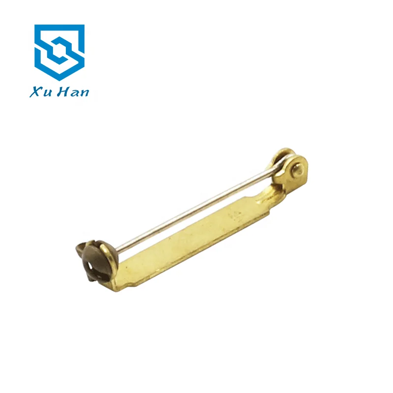 High quality brass rotary lock safety pin for Badge