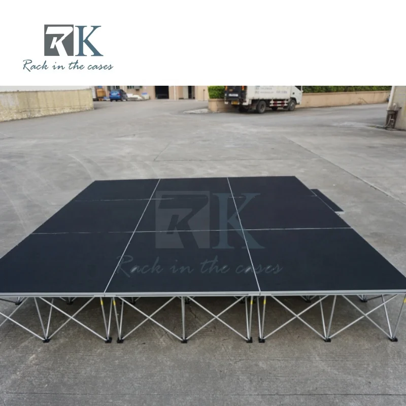Mobile Folding 40cm H secure stage platform aluminum dance wedding stage