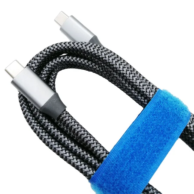 Заводская цена Плетеный usb-кабель E-mark для зарядки и передачи данных usb 3 1 5A 100 Вт кабель c-type c