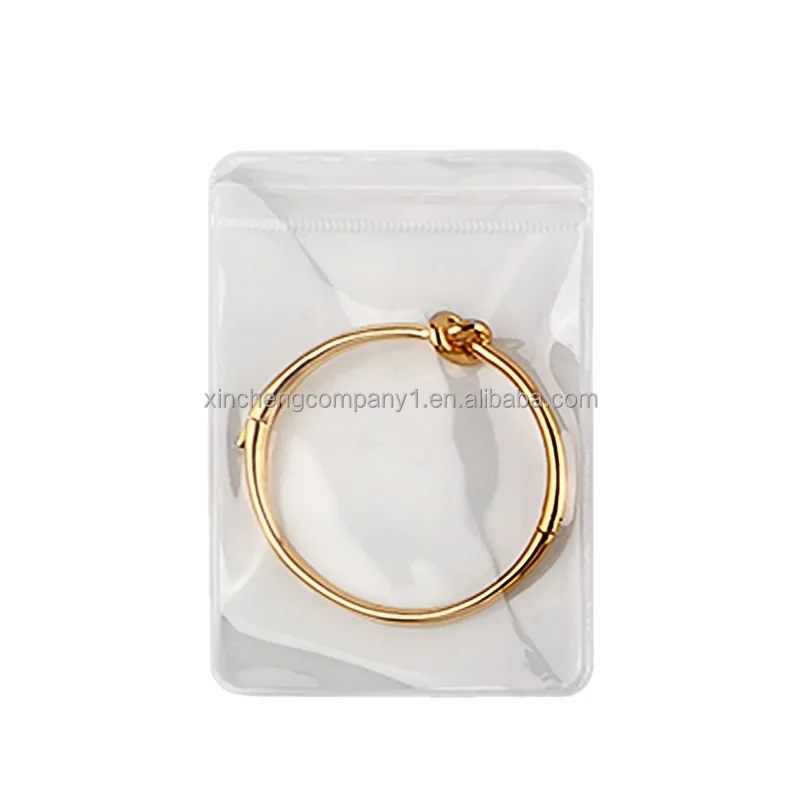 Wholesale Waterproof Small Clear PVC Zipper Packaging Jewelry Flat Pouch Jewelry Packaging Zip Lock Bag
