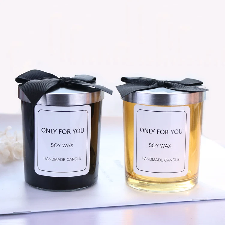  Empty Soy Wax Scented Frosted Glass Candles Jars with Lid Butterfly Cheap Unique Candle Decorative Clear