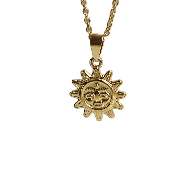 Stainless Steel Guitar Square Sun Tags with Engraved Flower Tree Pendant Charms Jewelry Necklace Pendant