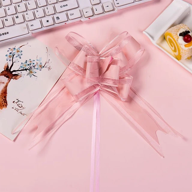PP flower gift wrapping organza pull bow gift ribbon Christmas birthday decoration pull ribbon bows