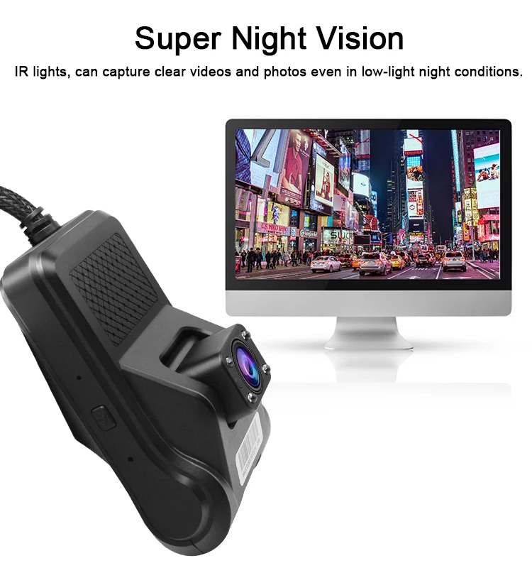Видеорегистратор с двойной камерой 4g Hd 1080p и поддержкой Gps Wi-Fi