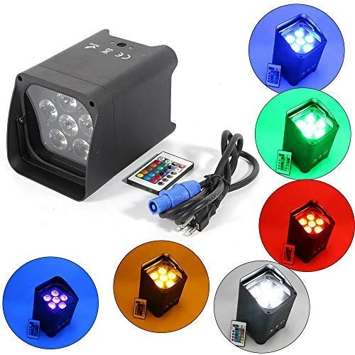 Factory high quality 6x18W smart DJ LED uplight RGBWA+UV low price wireless battery stage lights for party lighting equipment