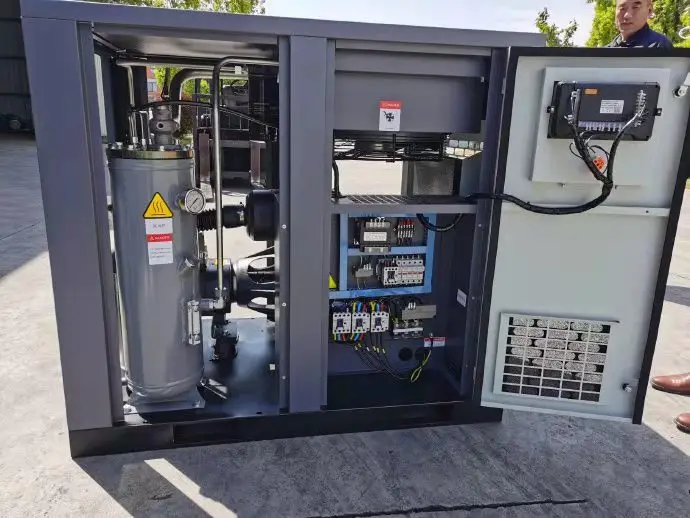 37kw Air-Compressor High Energy Saving Rotary Screw 50HP Air Compressor with Pm Motor