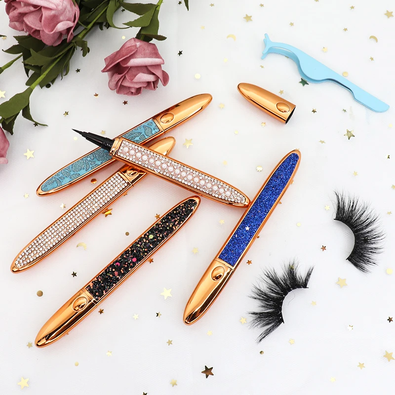 best selling black clear eyeliner glue pen cosmetics oem colorful adhesive waterproof eye liner